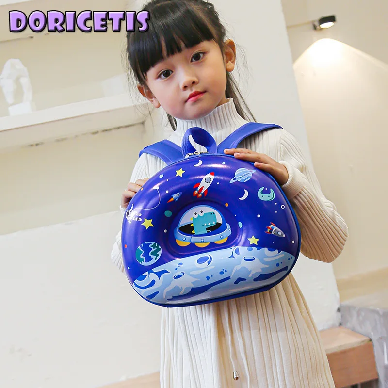 

Baby Bag Cute Cartoon Rainbow Print Pattern With Anti Loss Traction Rope Backpack Children Outdoor Travel Eggshell School Bag