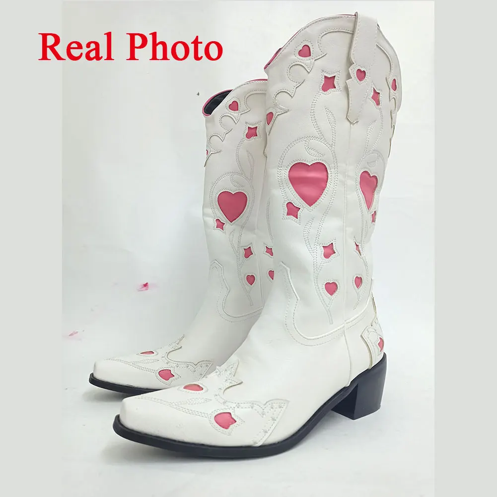 Cowgirl Women Western Boots With Heart 2022 Brand New Cowboy Embroidered Comfy Fashion Women Mid-calf Boots Shoes Plus Size 46 images - 6