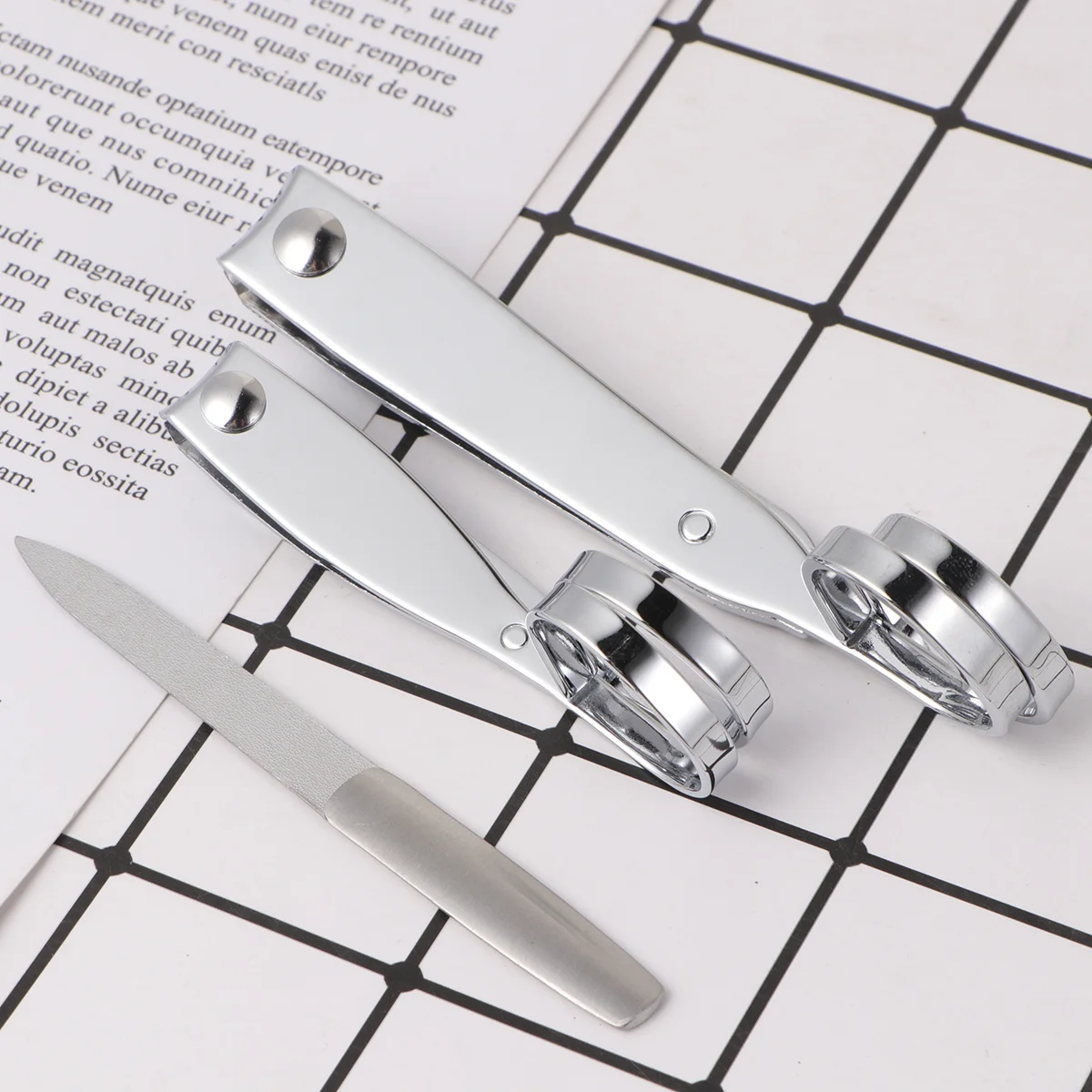 

3 Pcs Nail Trimming Kit Manicure Set Fingernail Clipper Nail Scissors Set Corta Uñas Portable Nail File Manicure Set