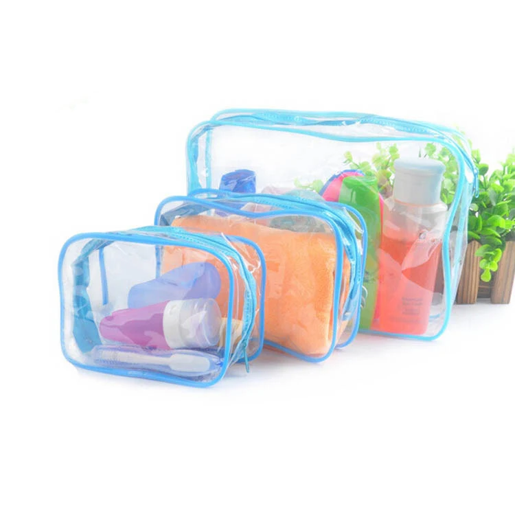 

Hot Transparent Travel Washing Bags Waterproof Toiletry Cosmetic Make-UP Storage Boxes Portable Zipper Pouch 3 Size For Optional