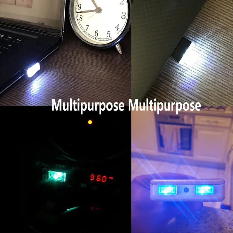 Мини-USB Внутренние Автомобильные Фонари 1/4 Мощность 100LM Декоративная Атмосфера