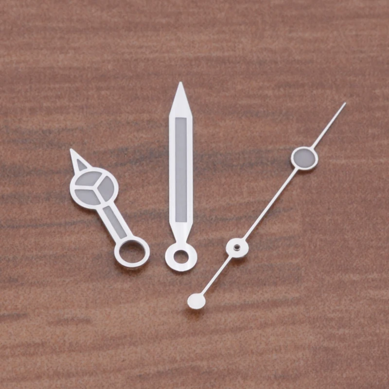 Silver NH35 Watch Hands Green Luminous Fits 7s26 NH36 NH35 Movement Seiko SKX007 SKX009 SPRD SKX Hands Mechanic Watch Pointer