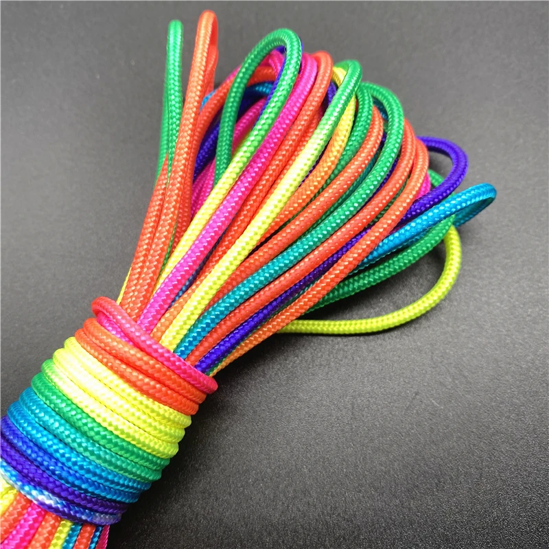 5 ярдов 2 мм 4 шнур радужного цвета 7 нитей парашютный веревка для скалолазания