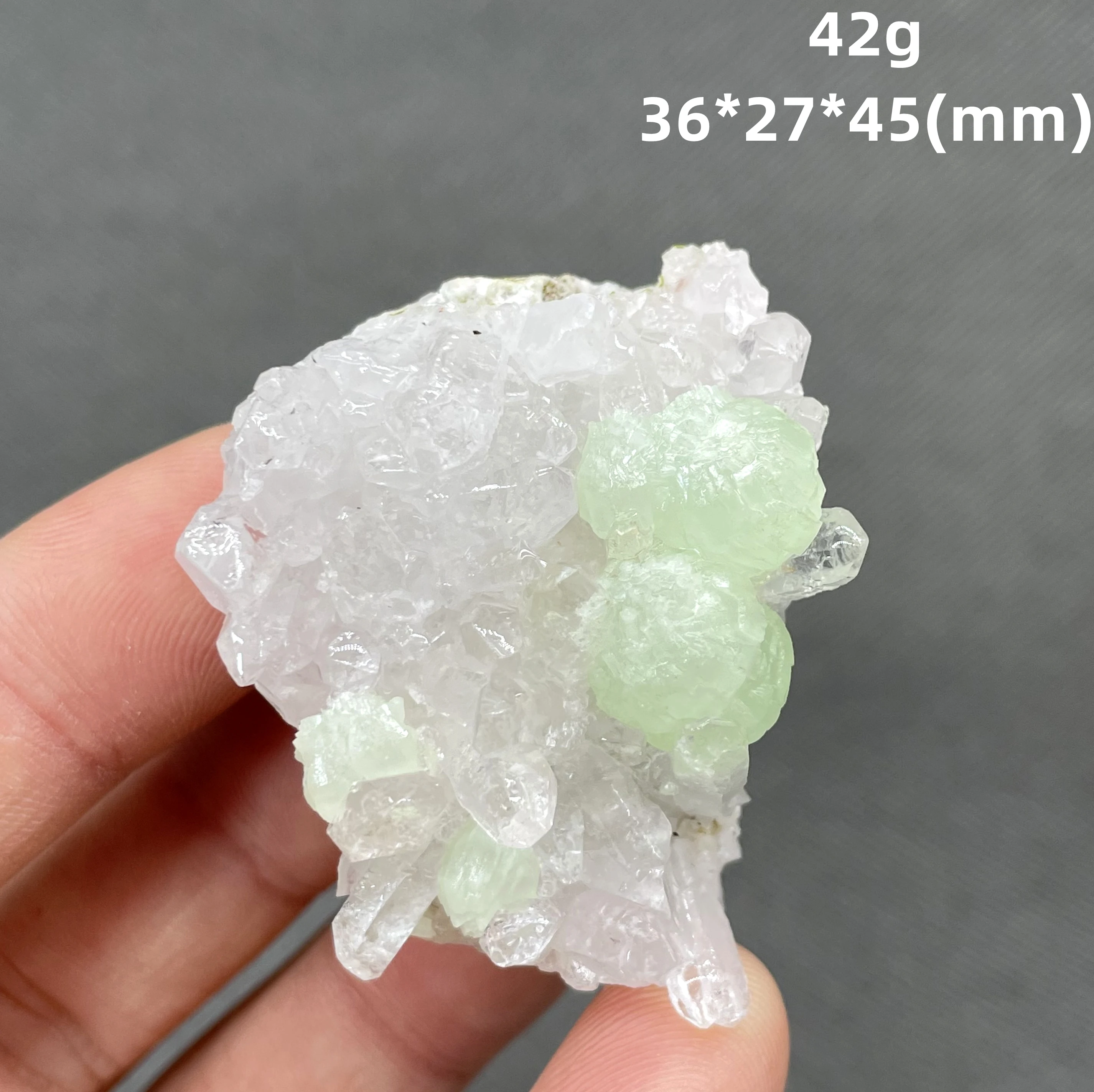 

NEW! 100% Natural rare Prehnite and White crystal symbiosis Mineral Specimens stones and crystals healing crystals quartz