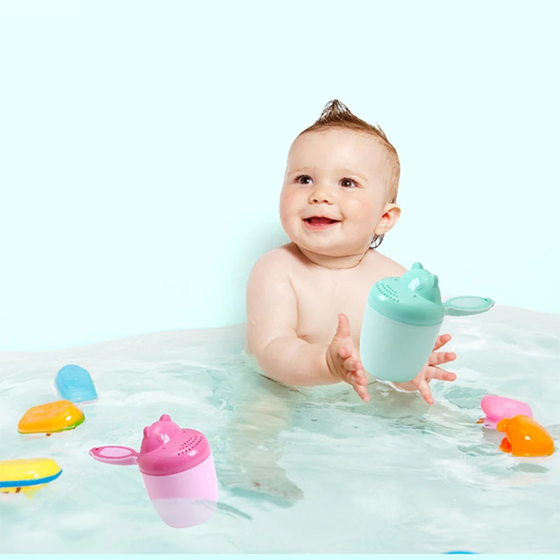 

Multifunctional Baby Shampoo Cup Baby Shower Hippo Shaped Plant Watering Shampoo Bottles Tooth Cup For Bathroom Shower Supplies