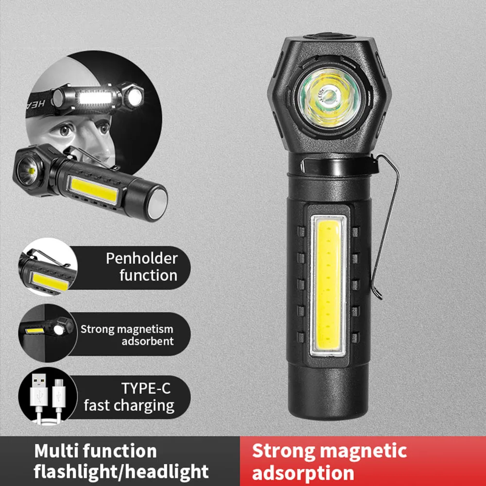 

LED COB Camping Light Lightweight Headlamp Lantern Detachable Waterproof Head-Mounted Flashlight Multifunctional 5W/1600mAh Lamp