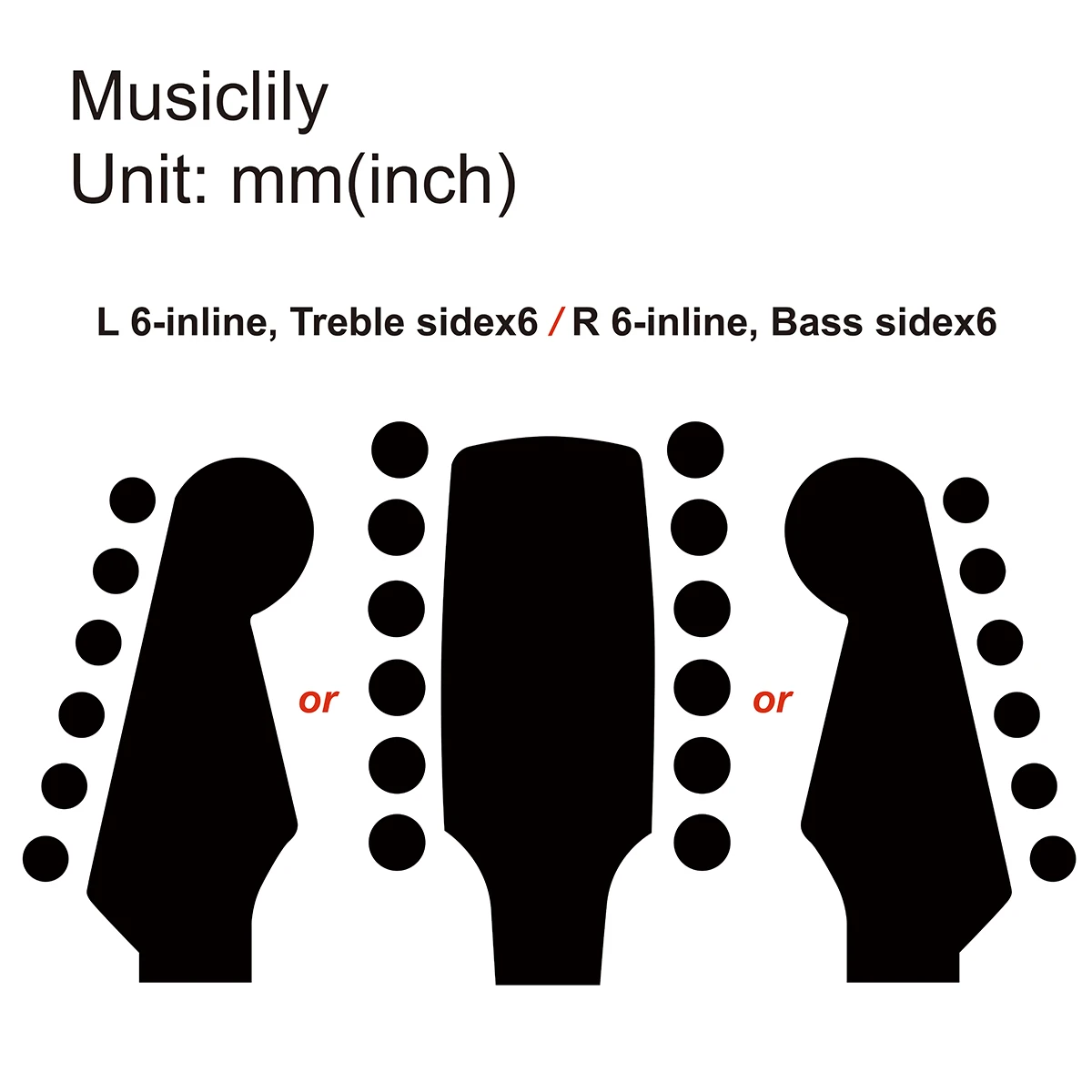 Инлайн-гибридные колышки для установки ключей Fender Squier Classic Vibe Strat/Tele никелевые -