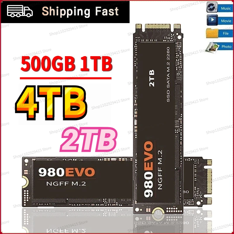 

New M.2 NGFF SSD 1TB 2TB 4TB High Speed Internal Hard Drive NGFF M.2 Solid State SSD Hard Disk for Notebook/Laptops