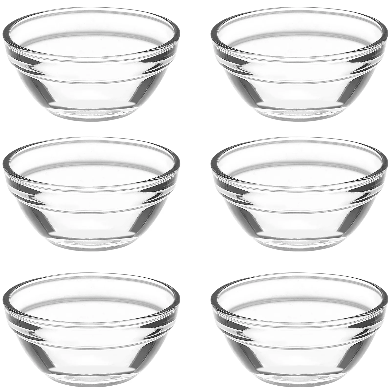 

6 Pcs Bozai Cake Bowl Clear Glass Bowls Mini Bowls Small Bowl Jelly Cups Clear Bowls Glass Pudding Cups