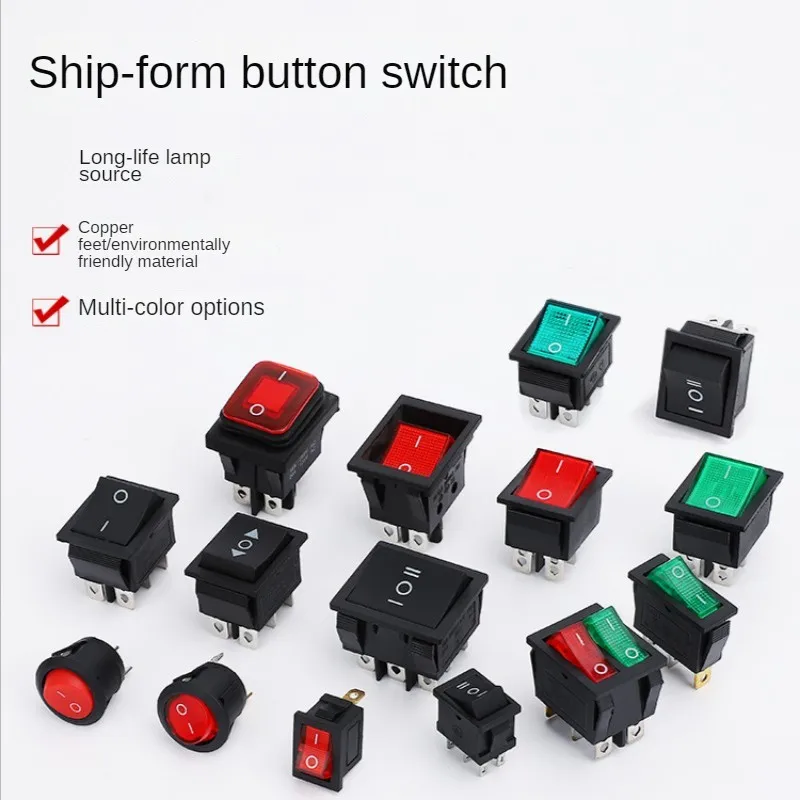 

KCD1 KCD2 KCD4 Key Power Switch Boat Switch 234 Rocker Switch Boat Switch 2 Pin4r Pin 6Pin 2 Gear Rocker Swich
