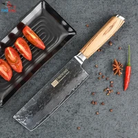 findking kitchen knife 67 layers damascus vg10 steel 6 5 inch sharp chef cleaver slicing nakiri damascus knife zebra wood handle