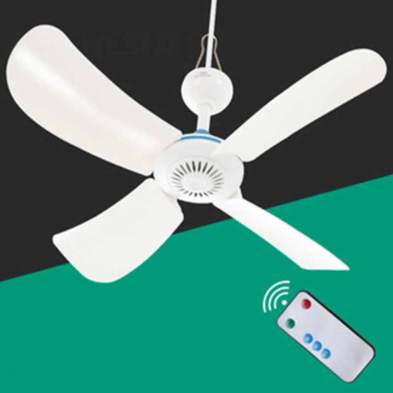 

Three-leaf Breeze Small Ceiling Fan Household Mute Bed Mini Mosquito Net Fan Remote Control Student Dormitory Electric