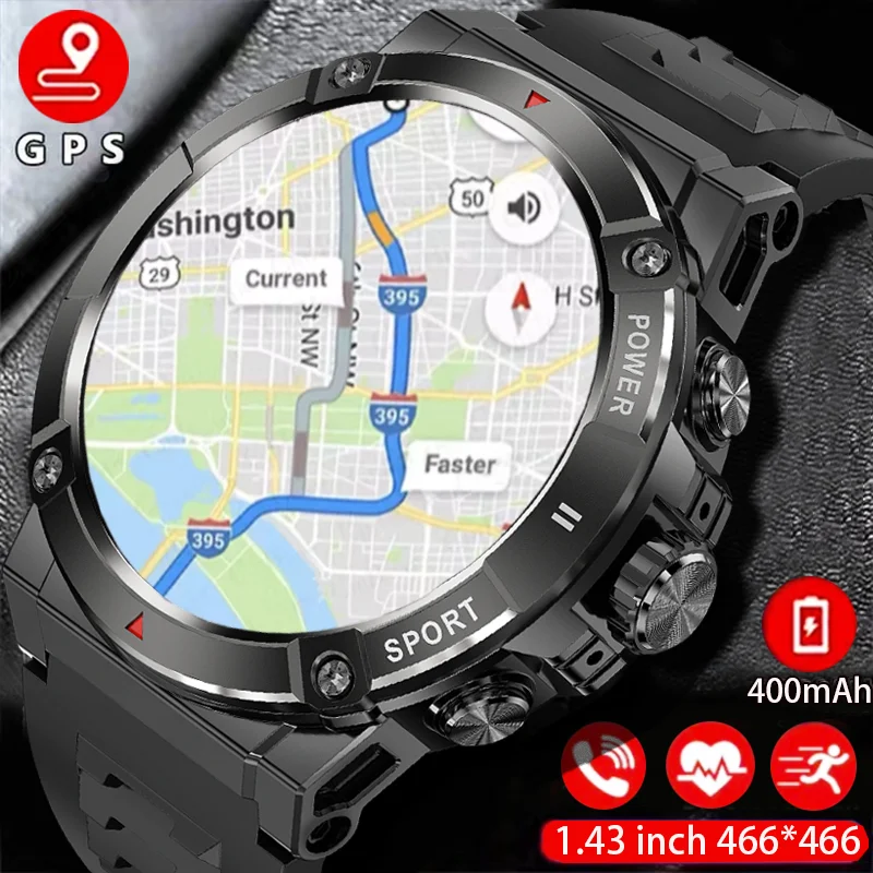 Смарт-часы унисекс с Gps аккумулятором 400 мАч Ip68 водонепроницаемые 100 спортивных