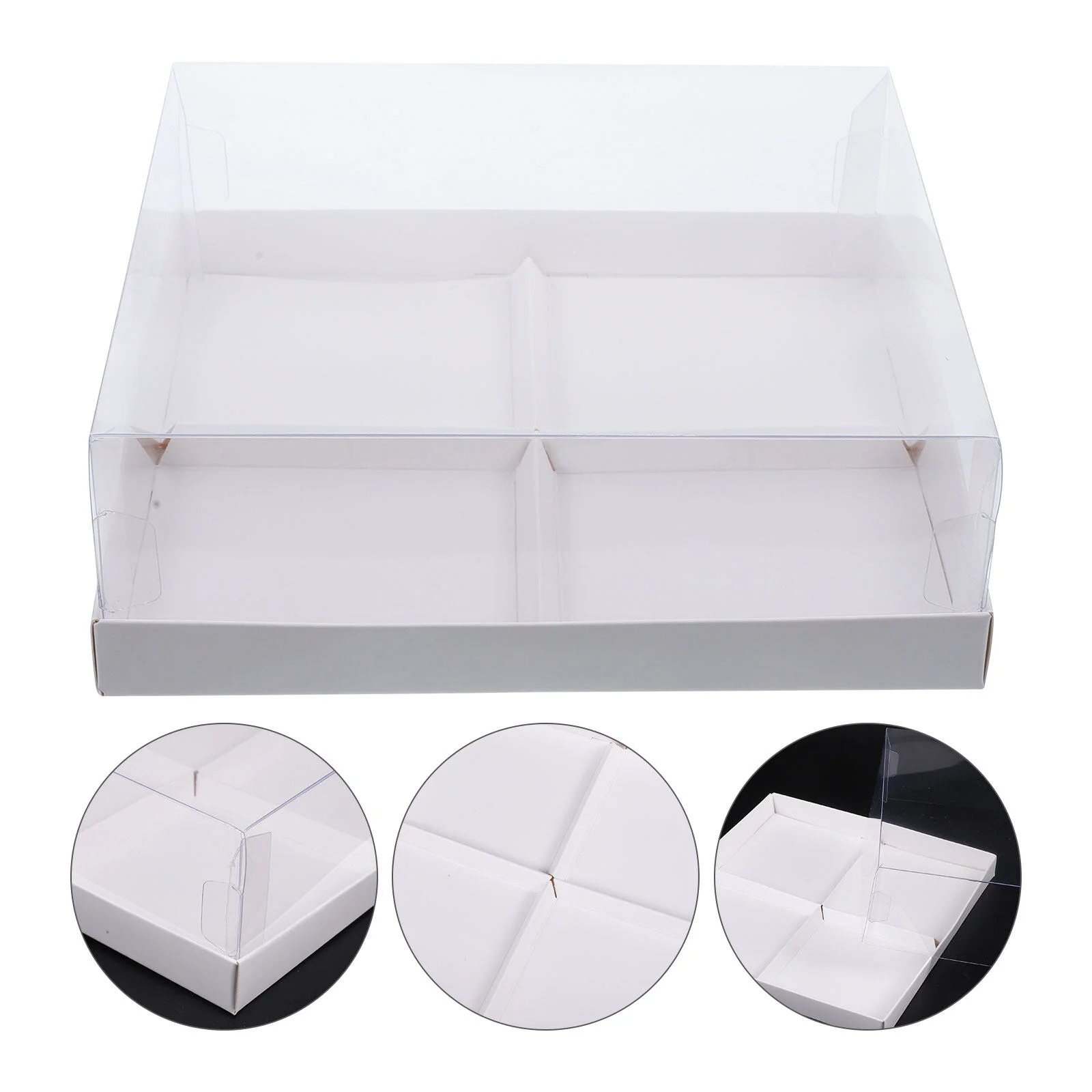 

5 Pcs Candy Case Biscuit Cupcake Containers Packing Box Cookie Supplies Bakery Paper Clear