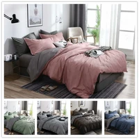 bed covers manufacturers home textile kit plain simple quilt cover solid color plaid texture pillowcase bedding