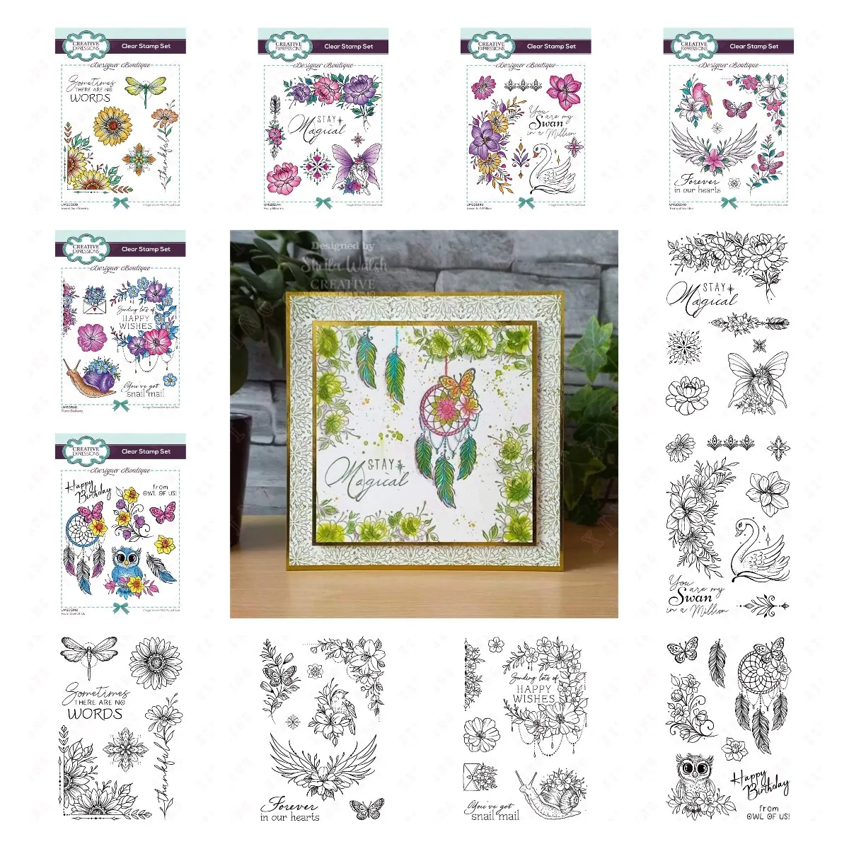 

Metal Cutting Dies Stamps New Diy Fairy Blooms Swan Owl Floral Garden Sunflowers Scrapbook Paper Craft Handmade Album Card Molds