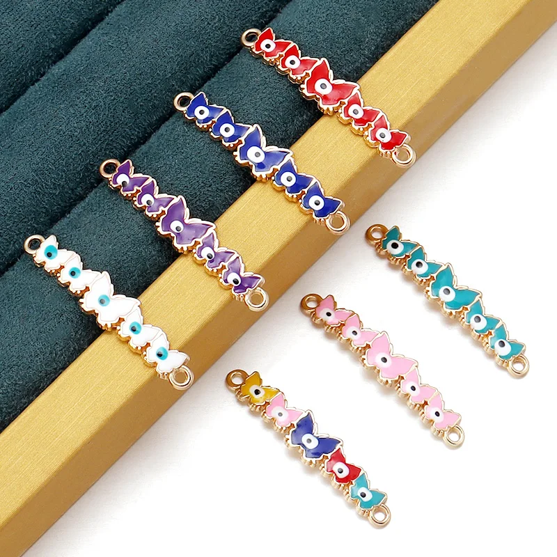 10 шт. сплав Капельное масло соединение глаз Пряжка бабочка цветок треугольник