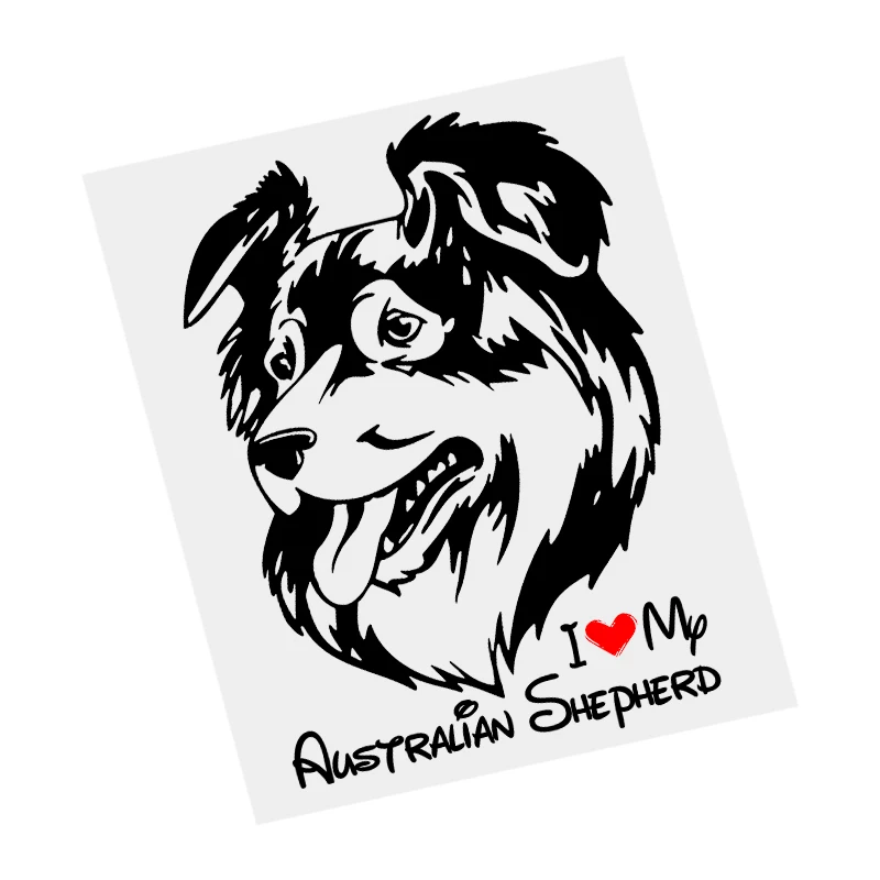 

Jpct I love my австралийская овчинка, черная прозрачная наклейка для автомобилей, мотоциклов, бампер, водонепроницаемая наклейка длиной 15 см