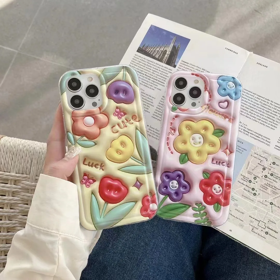 

Sweet Flower Tulip Soft TPU Case Back Cover For iphone 12 13 11Pro 14 12 13 11 Promax 11 XS XSMAX XR 8Plus Protective Funda