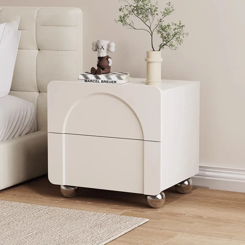 

Korea Maximalist Nightstand Round White Unique Narrow Nightstand Cover Design Cute Armarios De Dormitorio Furniture For Home