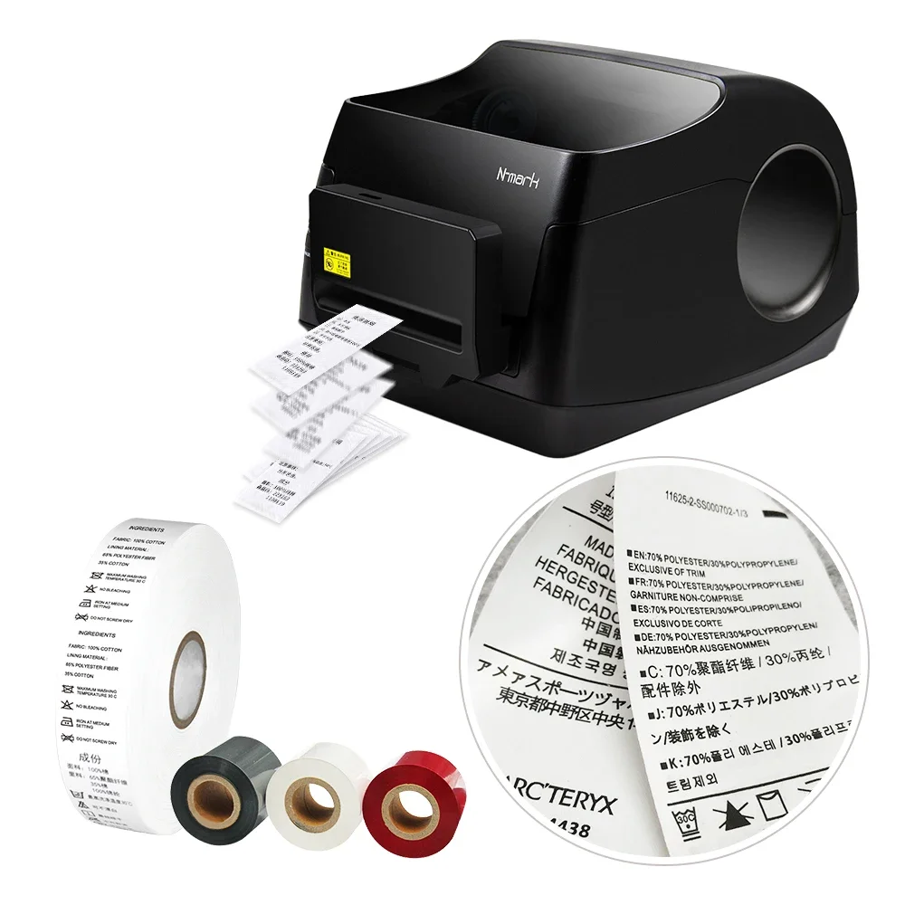 N-mark китайская ткань этикетка автоматическая резка печатная лента принтер