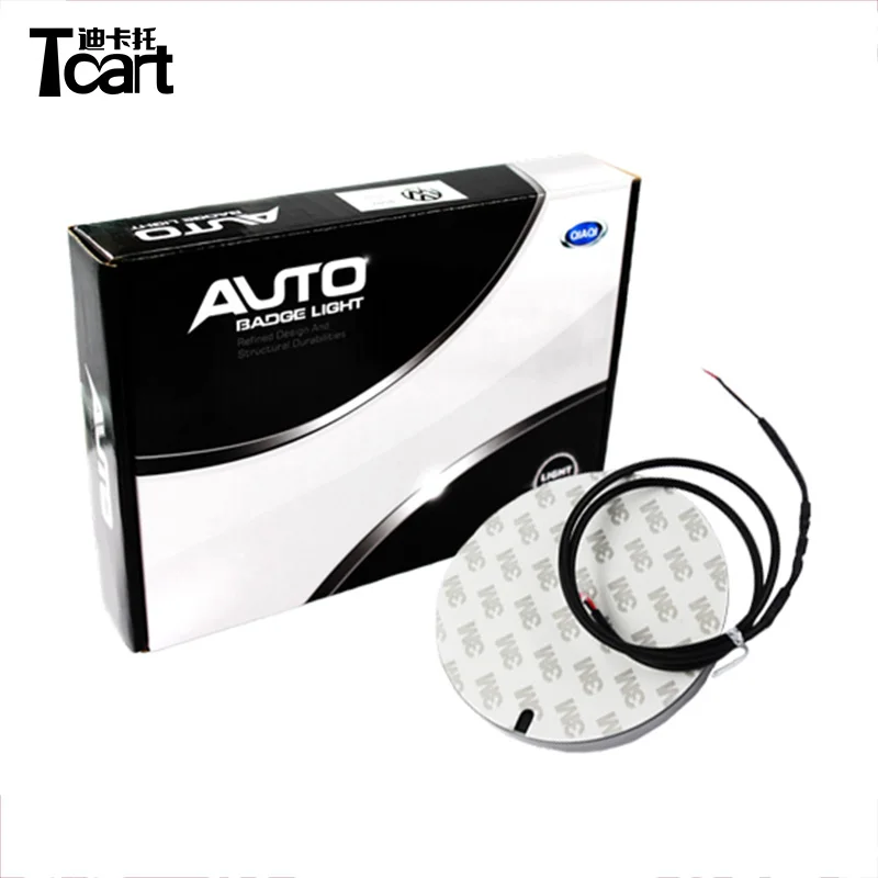 

Tcart Car Accessories 13.7*13cm 4D Auto Led Lighting Logo Emblem Front Grill Lamp Original Chrome Moving Badge For VW