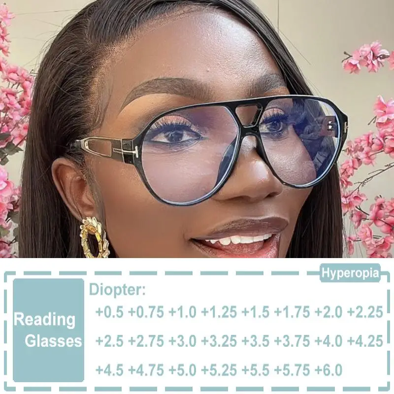 Очки для чтения овальной формы с двойной перемычкой мужчин и женщин