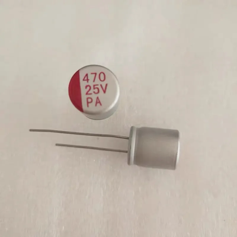 10 шт., новый оригинальный твердотельный конденсатор, 25 в, 470 мкФ, спецификация 6x14, встроенный 10*12/uf47025v, электролитический, точечный, качественный, длительный срок службы