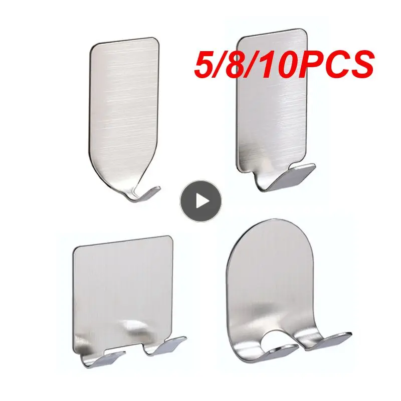 

5/8/10PCS Bathroom Accessories Shelf Organizer Razor Holder Home Appliance Shaver Holder Organization Storage Hook