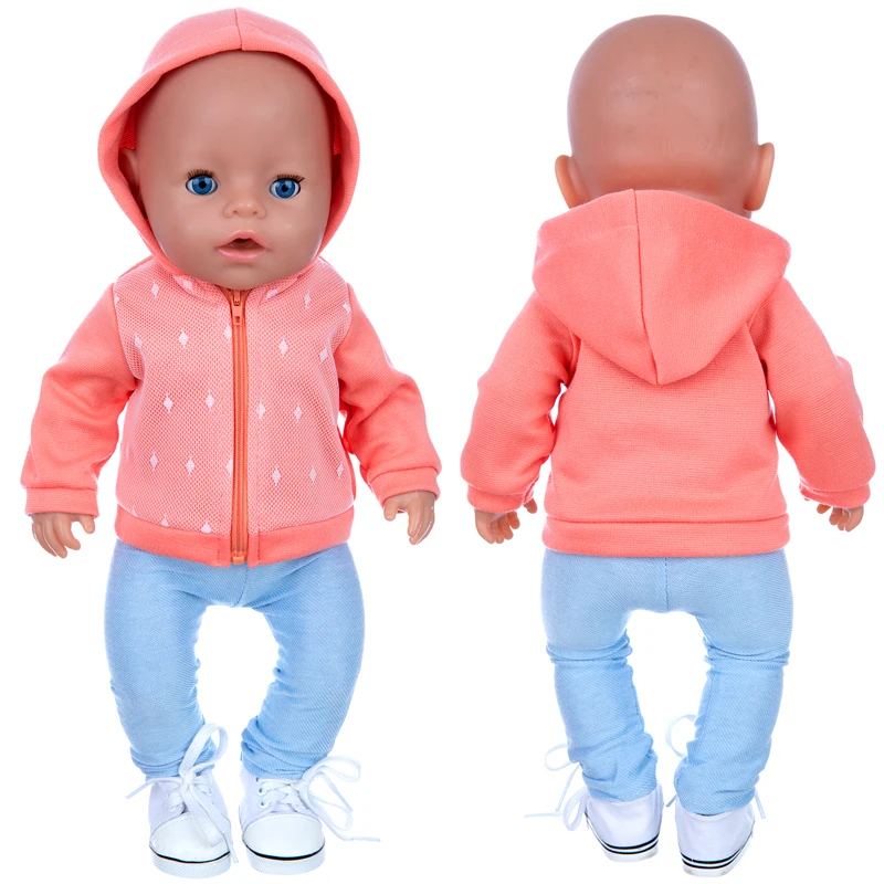 18" Doll Coat Sport Outfit Set Fit for 43cm Baby New Born Doll Clothes Dress Doll Accessories