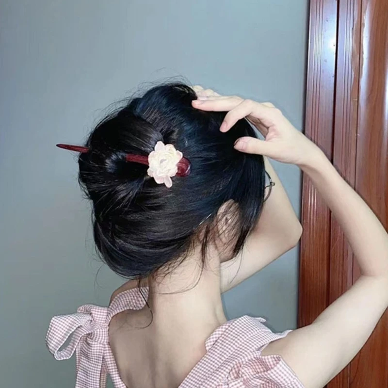 

Flower Hair Stick Buns Maker Decorative Flower Hair Accessories Gifts for Women