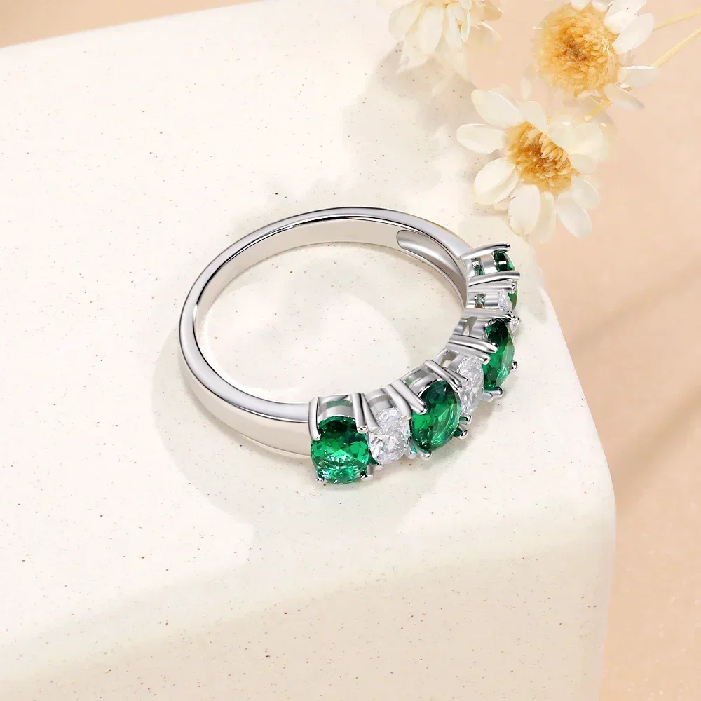 4*6 мм лабораторное изумрудное обручальное кольцо для женщин стерлинговое