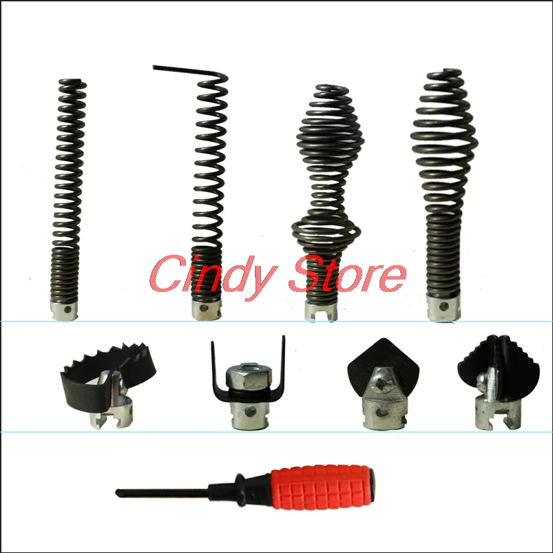 

1 Set 16mm Diameter Pipeline Dredge Device Spring Drill Machine Drain Cleaner Combination Cutter Head Adapter Joint Connector