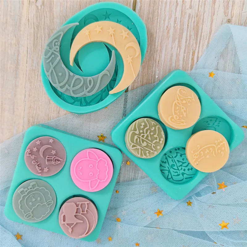 Happy Eid Mubarak силиконовая форма для торта помадки Рамадан печенье тисненый штамп