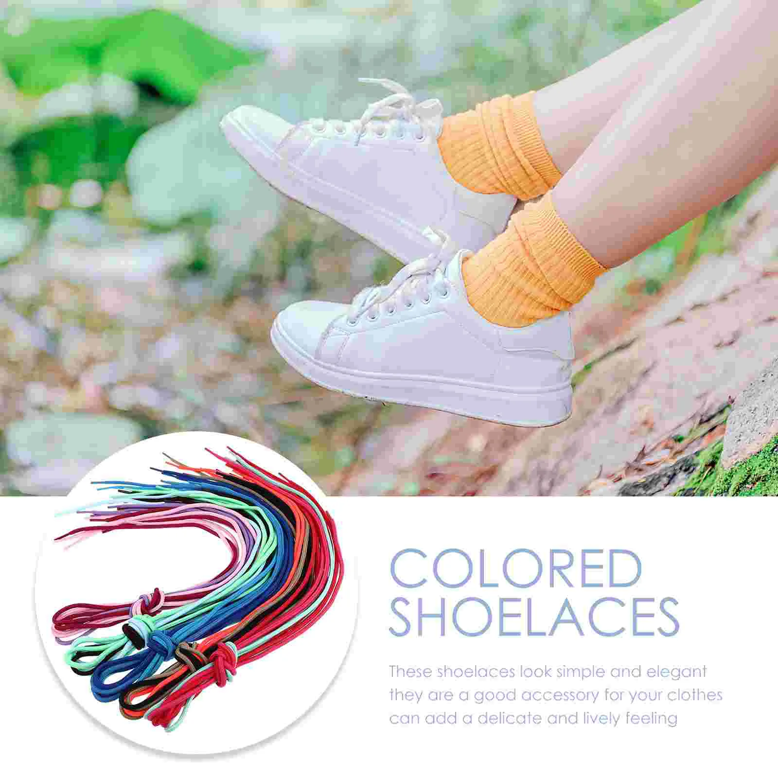 30 PCS Running Shoe Laces Colorful Sneakers Women Elastic Shoe Laces Shoe Lace Rope Black Sneakers Women String Sports Shoelaces
