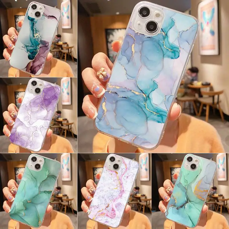 

Marble Art Fashion Phone Case For Iphone 7 8 Plus X Xr Xs 11 12 13 Se2020 Mini Mobile Iphones 14 Promax Case