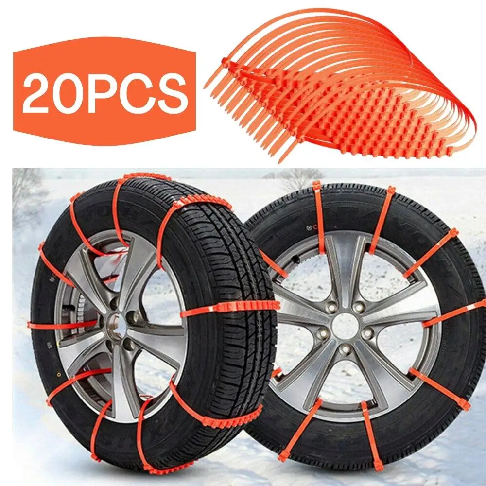 

20PCS Anti-skid Car Wheel Bracelets Snow Chain Motorcycle Car Snow Tire Belt Truck Chain Anti-slip Trak Skid Chain For Wheels