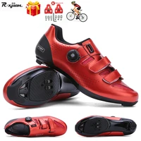 2022 new cycling road bicycle shoes men blue glossy mtb triathlon racing sports shoe self locking spd cleats women road sneakers