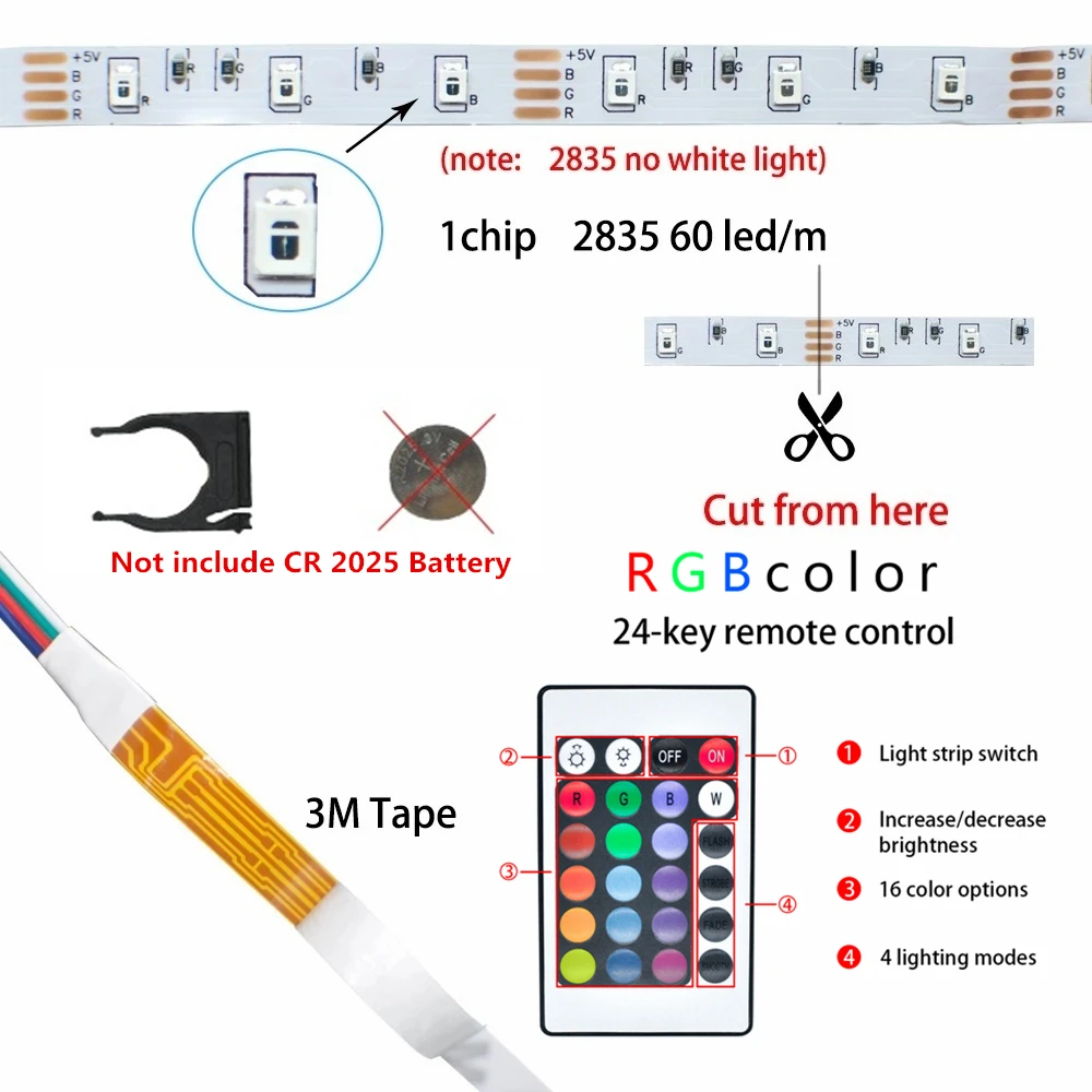 Светодиодная ленсветильник RGB 2835 USB 5 в Bluetooth 5050 Сделай Сам умный гибкий диод