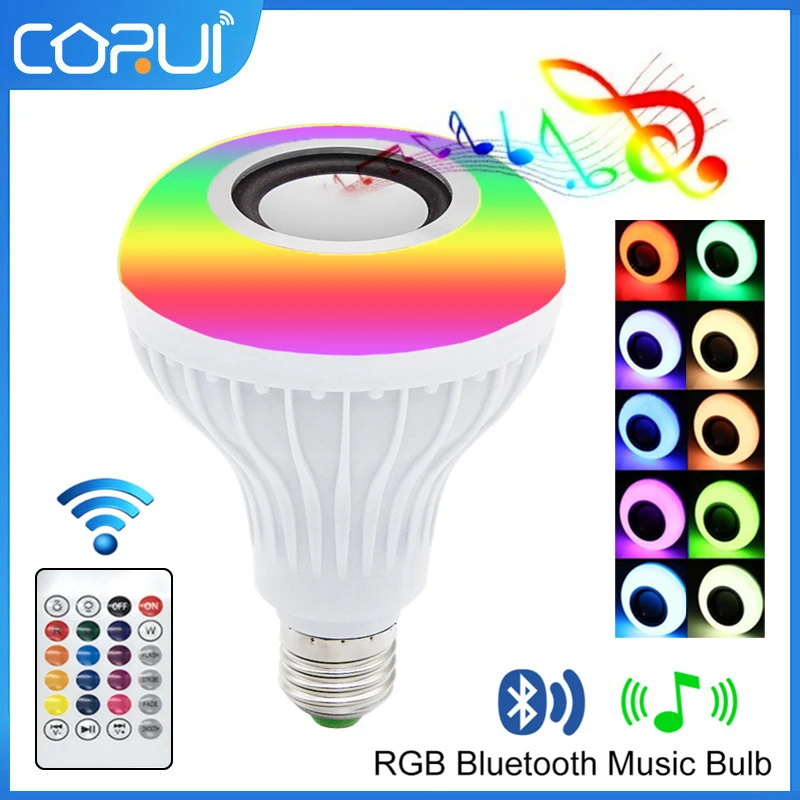 

Умная Bluetooth-лампа CoRui E27, 12 Вт, с регулировкой яркости