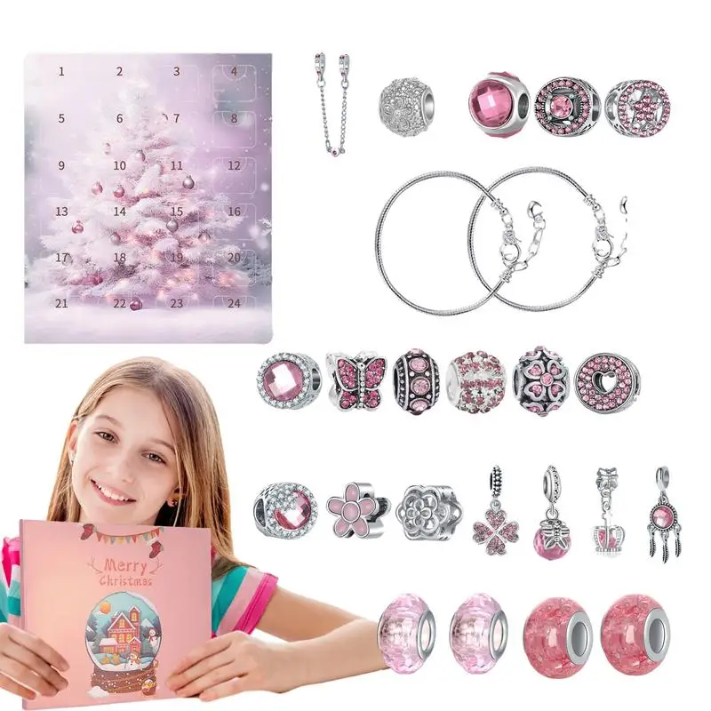 

Advent Calendar 2023 For Girls Children's Jewelry Making Set Christmas Gift Countdown Calendar Ornaments DIY Bracelet Kit