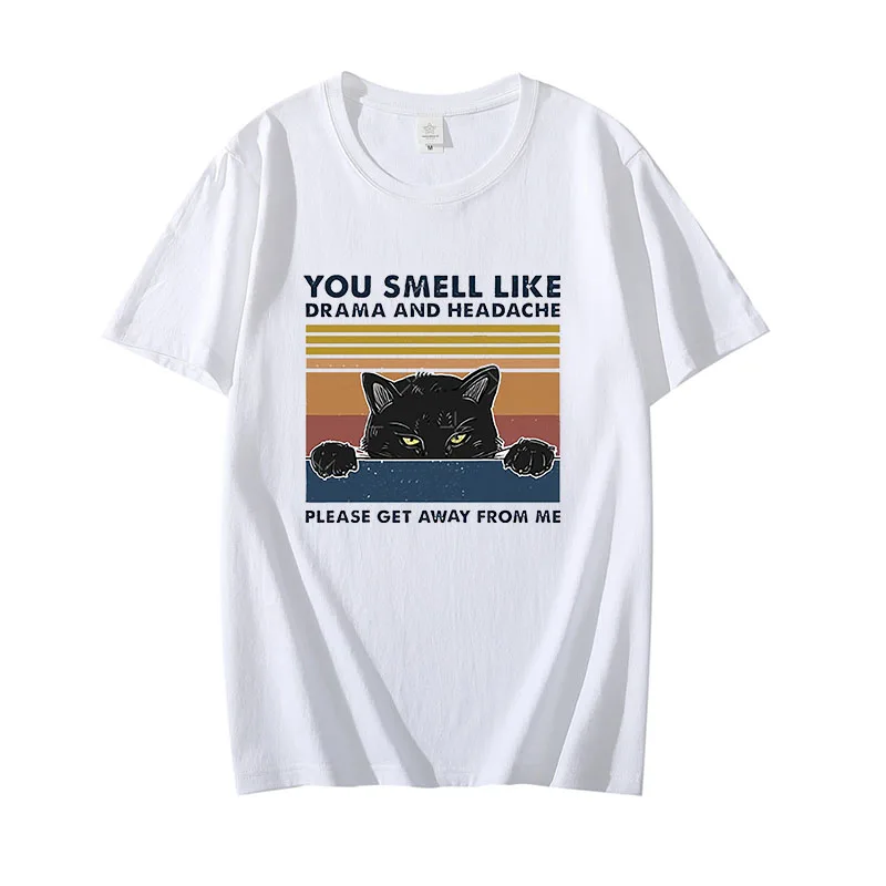 

Women Fashion Black Cat camisetas de mujer Harajuku Graphic Print O-Neck Short Sleeve Student Unisex Women's T-shirt Female Tee