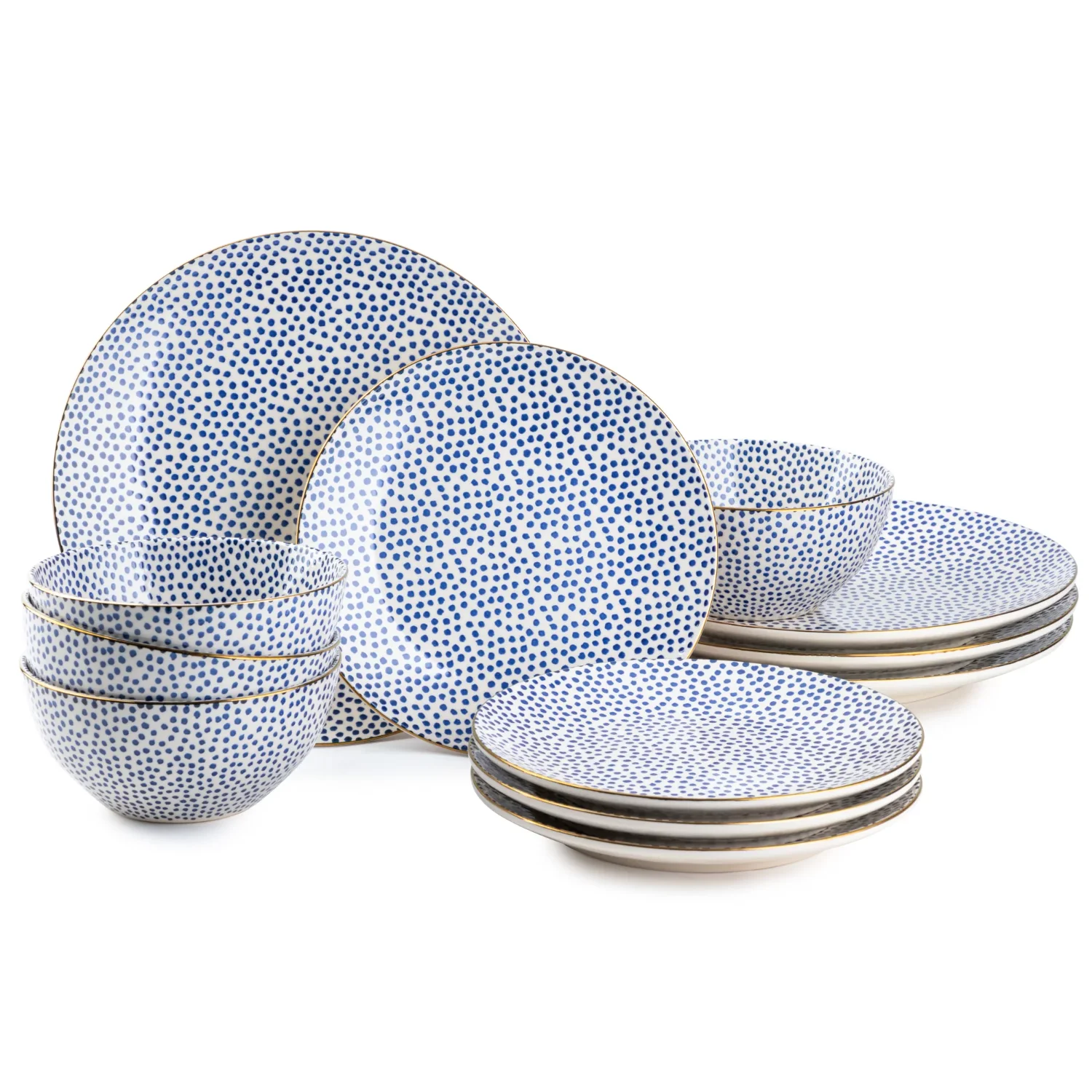 

Blue Dot 12 Piece Dinnerware Set dinnerware set