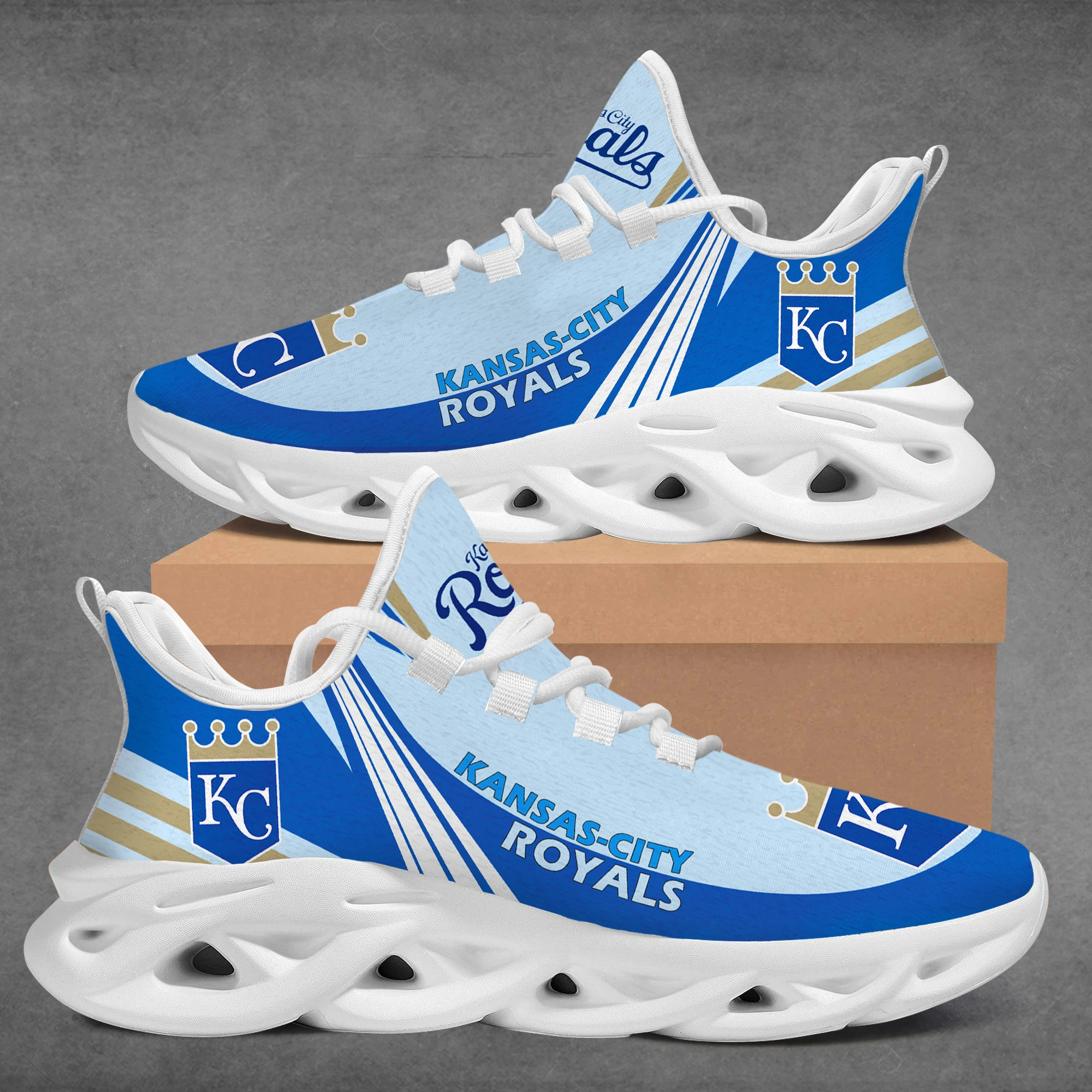 

Custom 3D Print American Baseball Team Logo Royals Tigers Rockies Men Women Mesh Max Soul Sport Sneaker Shoes