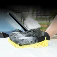 microfiber chenille car wash gloves waterproof thick car cleaning mitt brush auto care double faced glove car cleaning tools