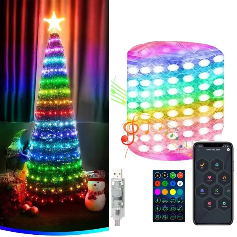 

20M Smart LED String Lights APP Control Christmas tree Lights Fairy Garland Lamp for Xmas Navidad Home Room Decoration Outdoor