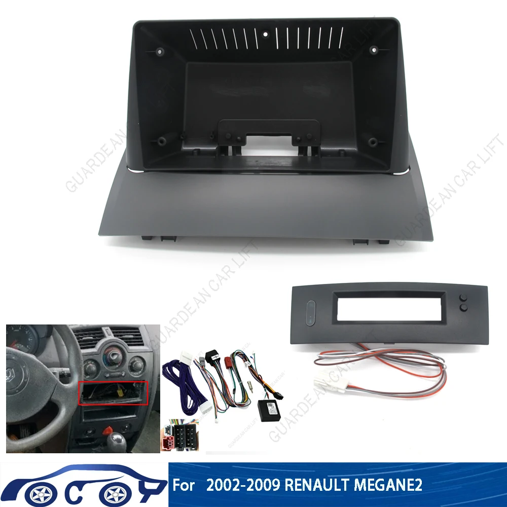 Фото 9-дюймовый автомобильный радиоприемник для Renault Megane 2 2002-2009, автомобильная радио панель, проводная втулка, рамка приборной панели, оригинальные аксессуары Canbus №1