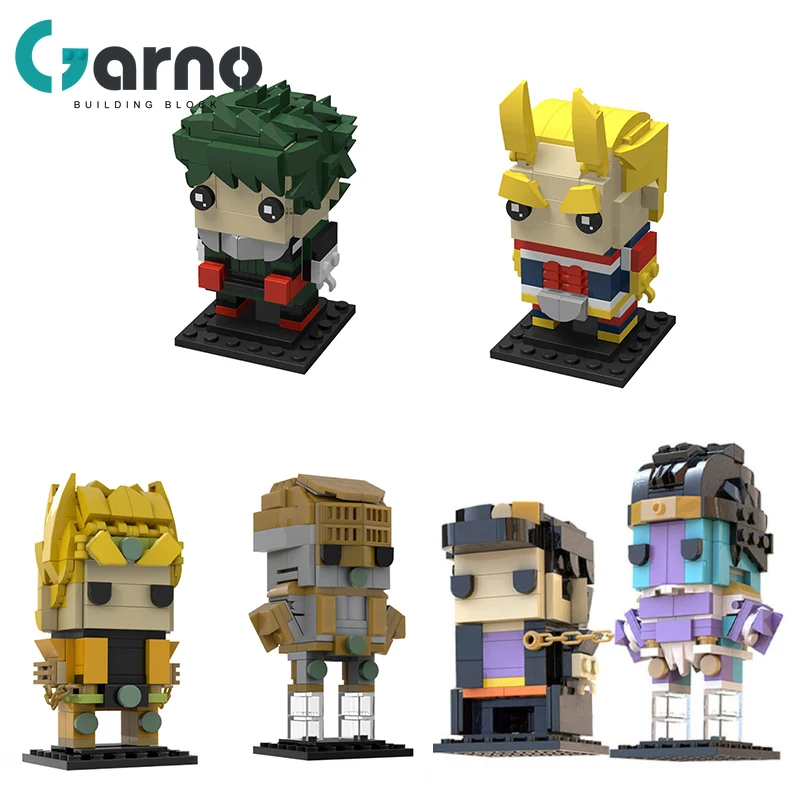 

Конструктор Moc из аниме «Brickheadz», невероятная авантурия, мидория, изуку, йотароаль, платиновая звезда, Детский конструктор, игрушка в подарок