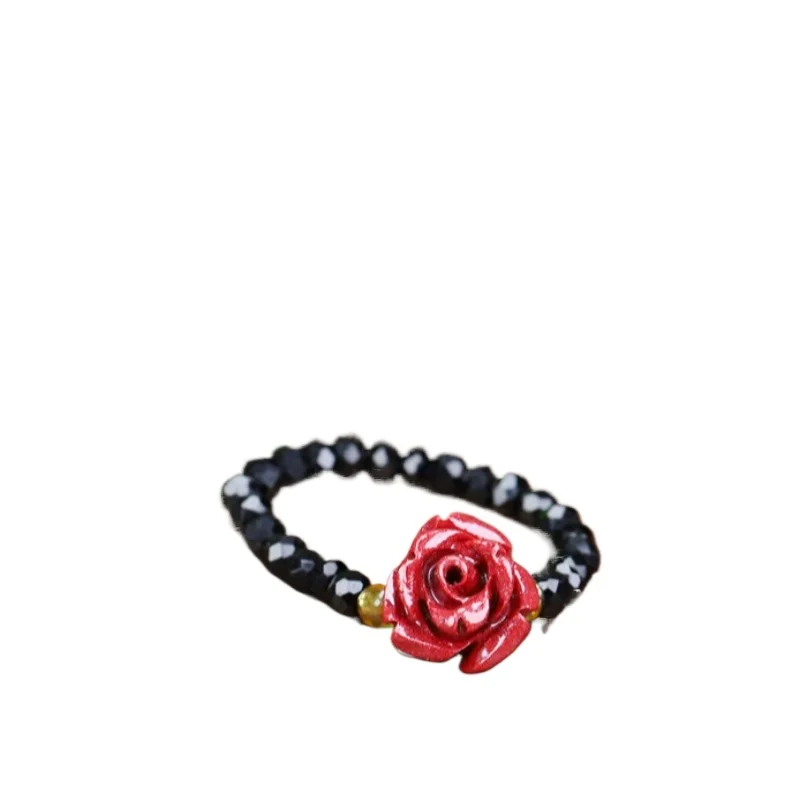 Женское кольцо с фиолетовым золотым песком Pixiu Rose