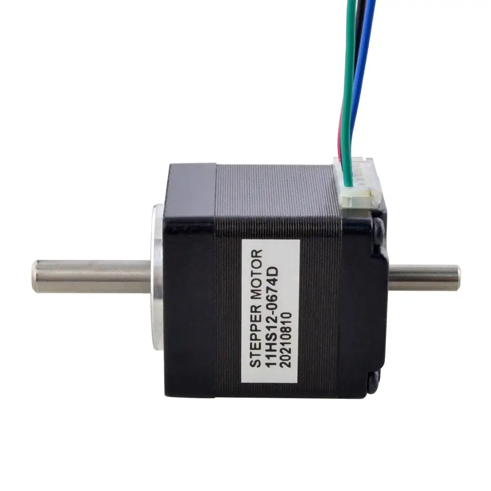 Шаговый двигатель Nema 11 с двойным валом 1.8deg 7Ncm (9 94 унций. in) 0.67A 4-свинцовый шаговый
